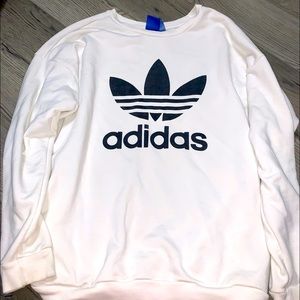 white adidas sweatshirt
